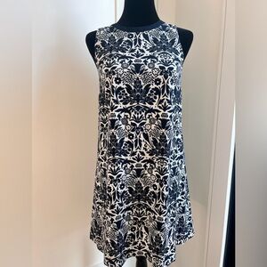 Ann Taylor Black & White A-line Mini Dress